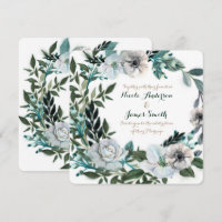 Coroa de Flores Brancas Botânicas de Verdura para