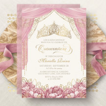 Coroa de Flores Rosa Bege Quinceanera