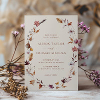 Coroa de folhas de terracota Boho Fall Wedding