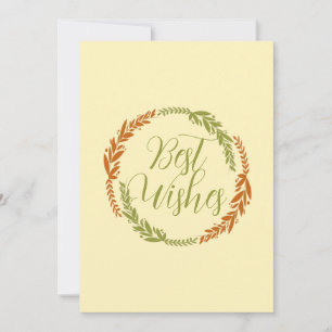 Convites Coroa de Melhores Desejos Fofa Cartão-postal