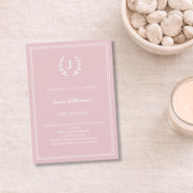 Coroa de monograma rosa minimalista de aniversário