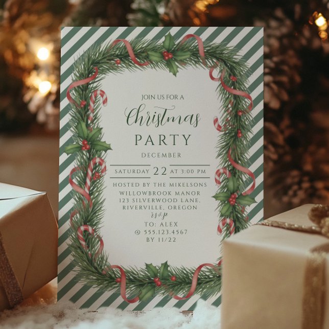 Convites Coroa de Natal de Cana de Açúcar (Criador carregado)
