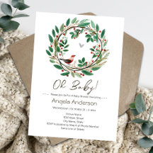 Coroa de Natal de Inverno Baby Shower