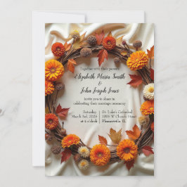 Convites Coroa de Noiva de Outono