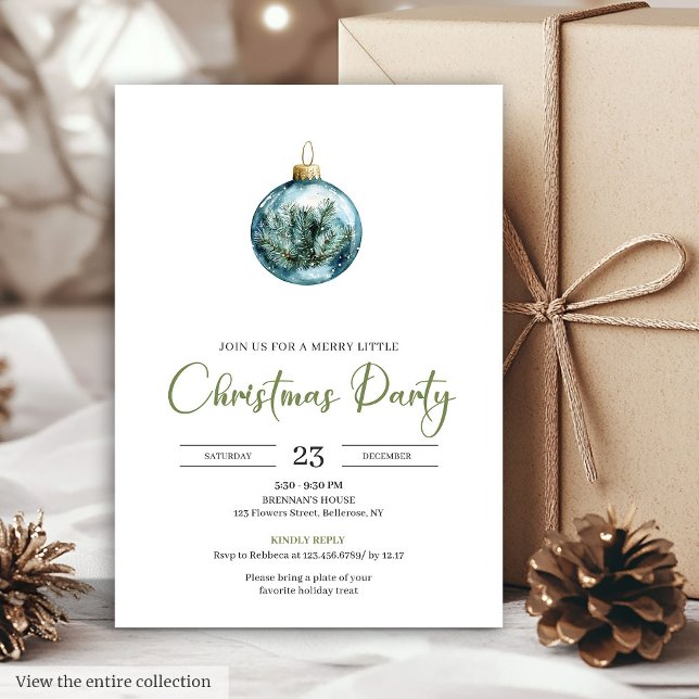 Convites Coroa de pinheiro rústica boho elegante para janta (Elegant Boho Rustic Pine Wreath Christmas Dinner Card)