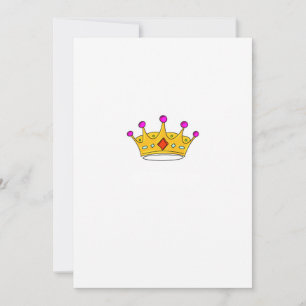Convites Coroa de princesa, coroa de príncipe, tema de coro