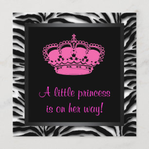 Convites Coroa de Princesa Rosa Quente Criança Menina Chuve