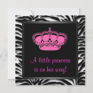 Convites Coroa de Princesa Rosa Quente Criança Menina Chuve