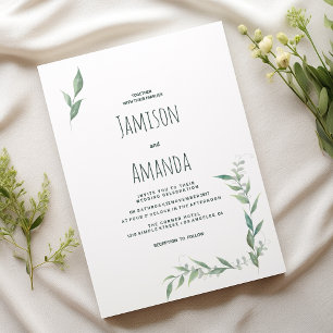 Convites Coroa de verde água-marinha para casamento