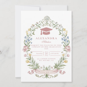 Convites Coroa Floral Clássica de Formatura