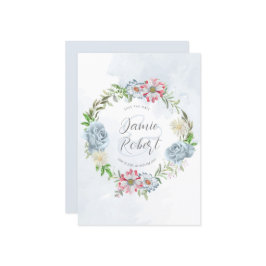 Convites Coroa floral colorida Salva a data