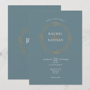 Convites Coroa Floral de Louro Casamento