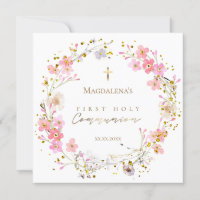 coroa floral Primeira Comunhão Santa