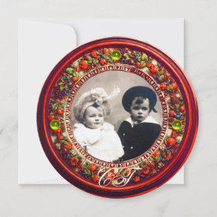 CONVITES COROA FLOREAL VERMELHA RENASCENÇA FLORENTINA MONOG