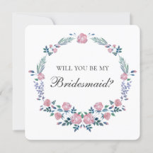 Coroa rosada. Você será minha dama de honra?