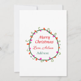 Convites coroa verde-branca-branca, coroa-branca, Feliz Nat