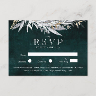 Convites Coroa Vintage Escura com Folhagem Rústica