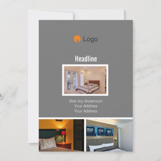 Convites Corporação monocromática flexível (Frente)