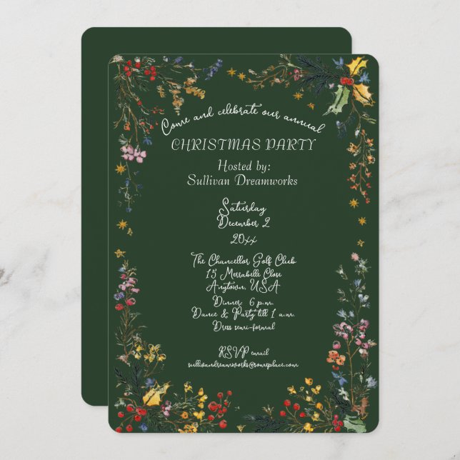 Convites Corporate Annual Christmas Party  (Frente/Verso)