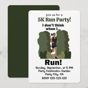Convites Corredor Não Penso Quando Estou Correndo Festa de