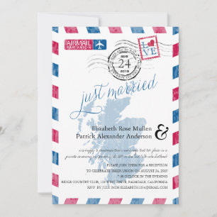 Convites Correio Aéreo Antigo Recepção Postal Escócia