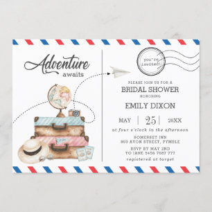 Convites Correio PoStage de Voyage do Viagem de Aventura