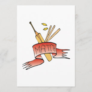 Convites Correspondência de críquete