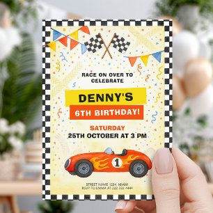 Convites Corrida de Carros Aniversário Infantil