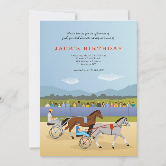 Convites Corrida de Harness (Frente)