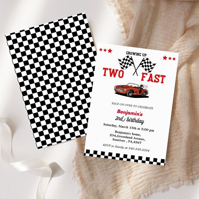 Convites Corrida do carro Crescendo dois rapazinhos (Criador carregado)