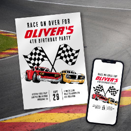 Convites Corrida sobre Festa de aniversário de Carros