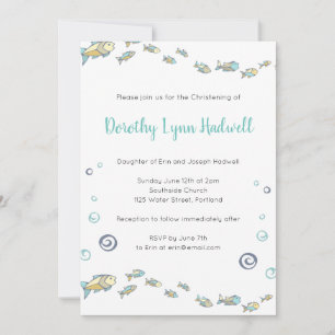 Convites Corta Sob O Batismo Do Peixe Do Mar