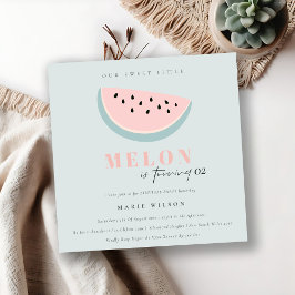 Convites Corte Nosso Pequeno Melão Pastel Azul A Qualquer I