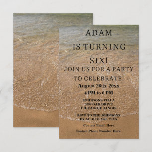 Convites Corte Personalizado de Tendência Náutica da Praia 