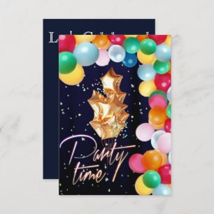 Convites Cortina azul-faísca do balão de festas