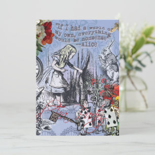 Convites Cortina de nonsense da Alice no país das maravilha