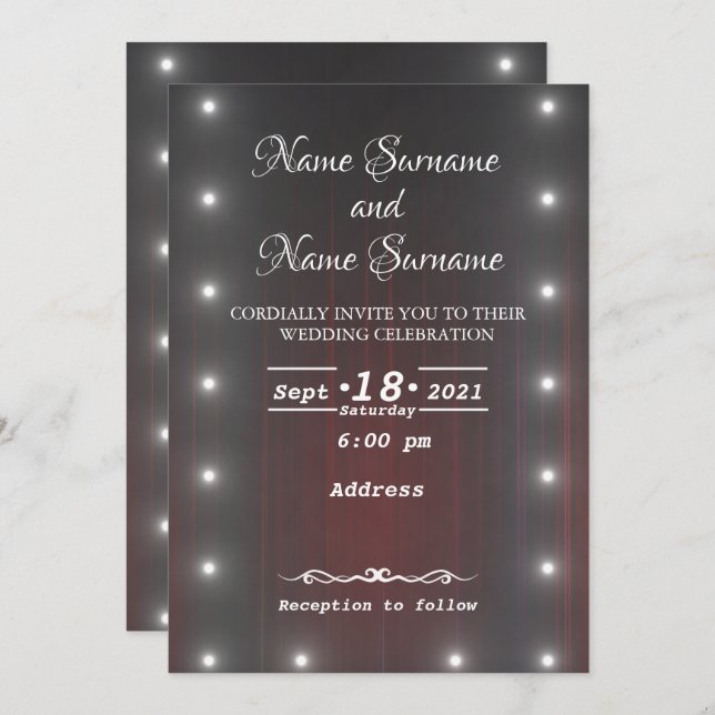 Convites Cortina de teatro (Frente/Verso)