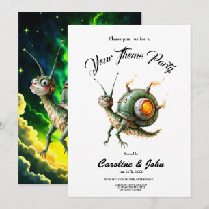 Convites Cosmic Steampunk Snailbird – Criatura de Sonho Neo