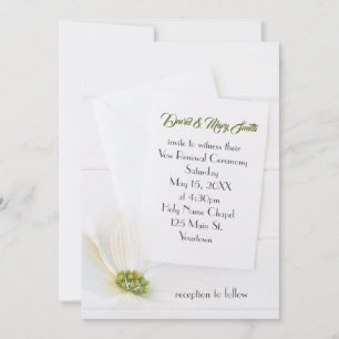 Convites Cosmos Brancos Na Renovação Da Vaca Da Madeira