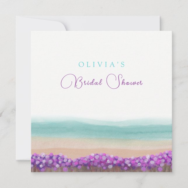 Convites Costa do Azure em Chá de panela Bloom (Frente)