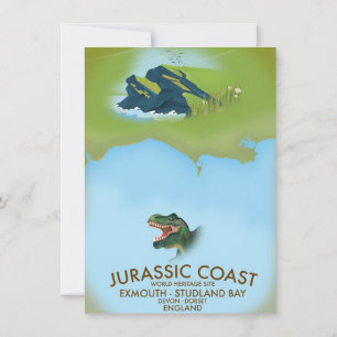Convites Costa Jurássica Inglaterra Cartaz de viagem da Cos