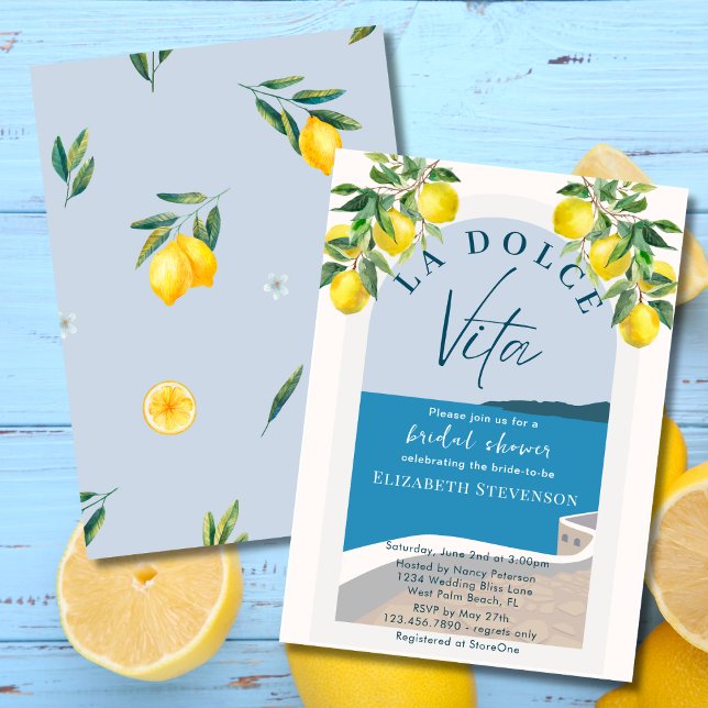 Convites Costa Mediterrânea La Dolce Vita Chá de Noiva (Criador carregado)