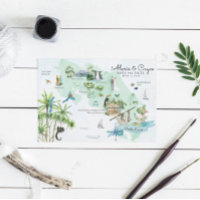 Costa Rica | Mapa de Itinerário de Casamento de De