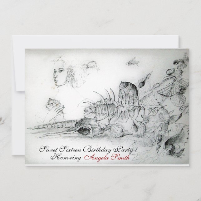 Convites COSTELOS DOCES SEIS PARTES,Ruby Monograma (Frente)