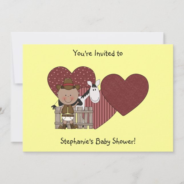 Convites Costume bonito do pônei do bebé & do cavalo (Frente)