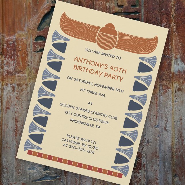 Convites Costume de escaravelho egípcio antigo (Criador carregado)