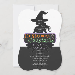 Convites Costumes e Cocktails Bebem Bruxas no Halloween