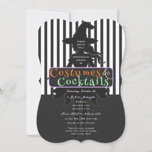 Convites Costumes e Cocktails Bebem Bruxas no Halloween