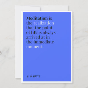 Convites Cota de Meditação Alan Watts