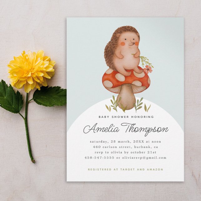 Convites Cotovelo De Aquarela Cuja Cama É Um Chá de fraldas (Criador carregado)